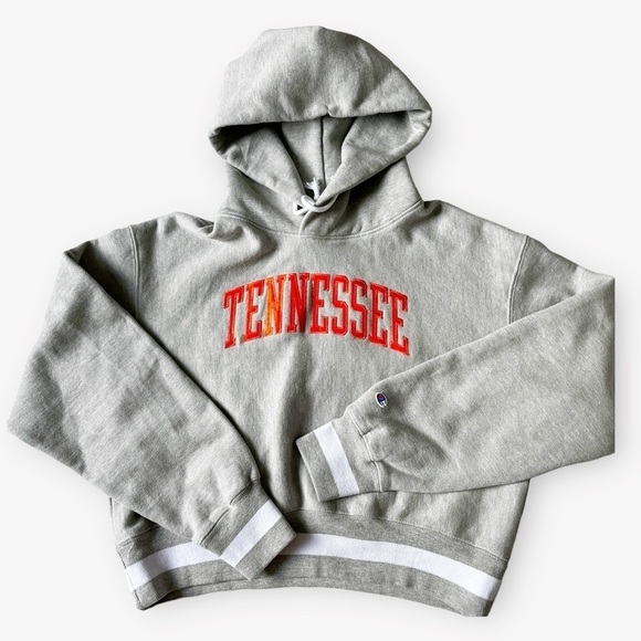 Champion Reverse Weave Tennessee Sweatshirt Cropped Oversized Hood Small - Picture 7 of 15